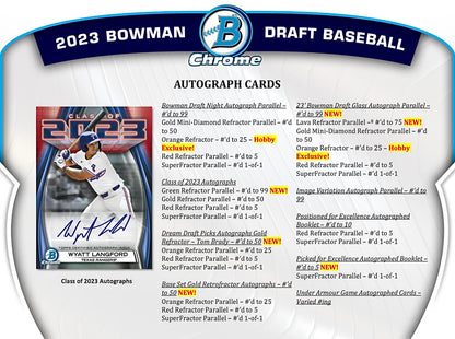 2023 Bowman Draft Baseball Hobby Jumbo Box