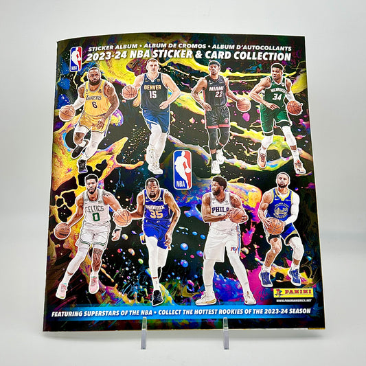 2023-24 Panini NBA Sticker Collection Album and Sticker Pack Bundle