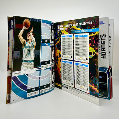 2023-24 Panini NBA Sticker Collection Album and Sticker Pack Bundle