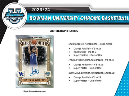 2023-24 Bowman Chrome University Basketball Hobby Box