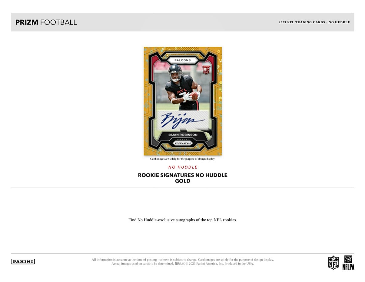 2023 Panini Prizm Football No Huddle Box