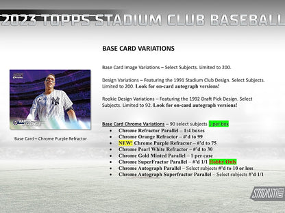 2023 Topps Stadium Club Baseball Hobby Compact Breaker Box