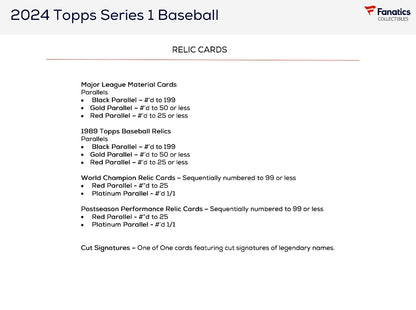2024 Topps Series 1 Baseball Value Box