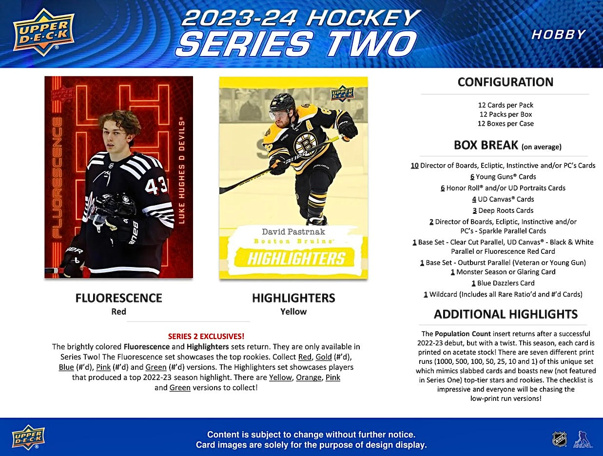 2023-24 Upper Deck Series 2 Hockey Hobby Box