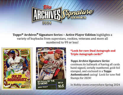 2024 Topps Archives Signature Series Active Player Hobby Box