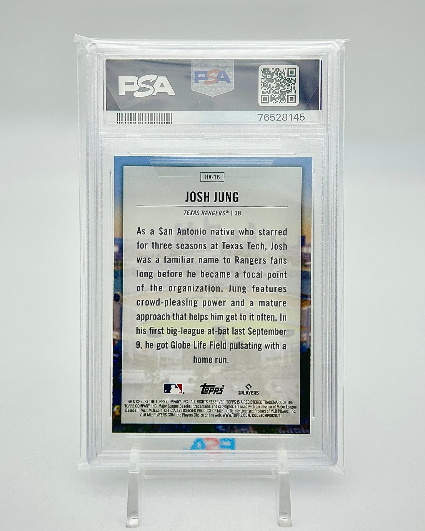 2023 Topps Home Field Advantage: #HA-16 Josh Jung (PSA 9)