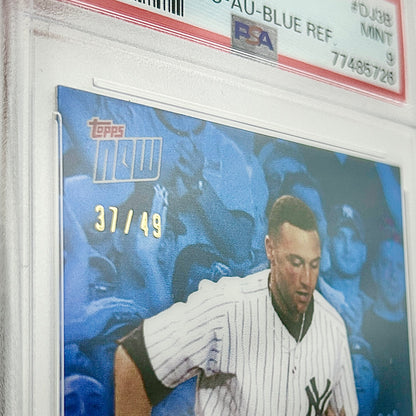 2020 Topps Now Chrome Career Retrospective Auto Blue Refractor 37/49: #DJ-3B Derek Jeter (PSA 9)