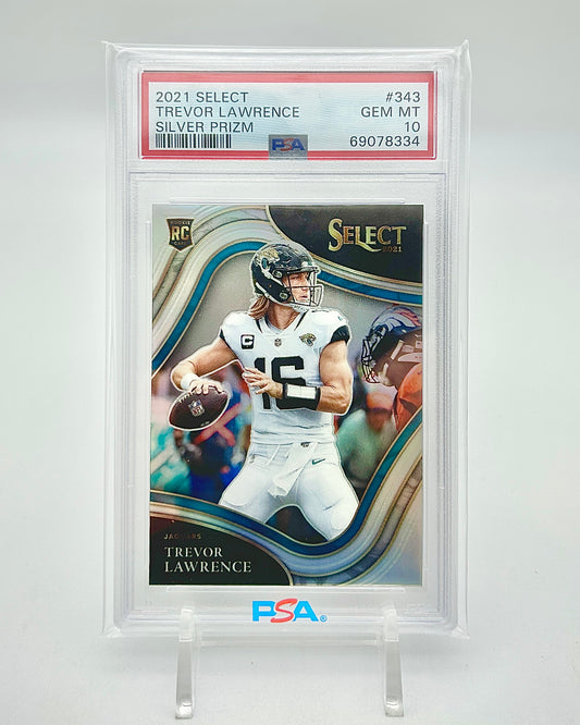 2021 Select Field Level Silver Prizm: #343 Trevor Lawrence (PSA 10)