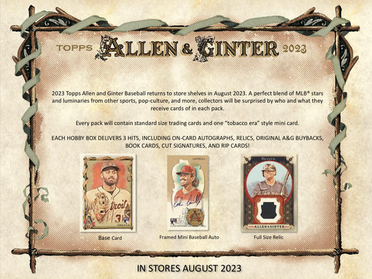 2023 Topps Allen & Ginter Baseball Hobby Sealed Case (12 boxes)