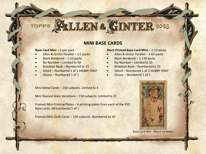 2023 Topps Allen & Ginter Baseball Hobby Box