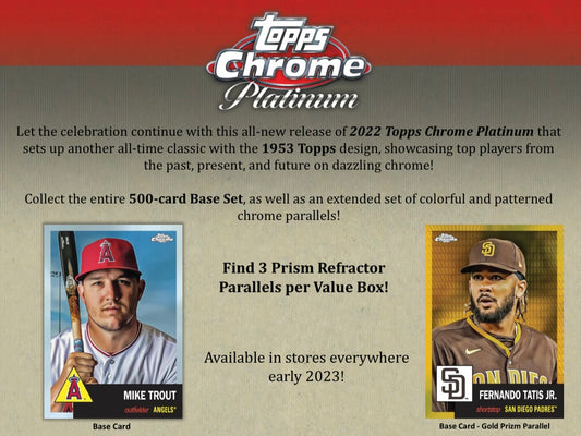 2022 Topps Chrome Platinum Baseball Value Box