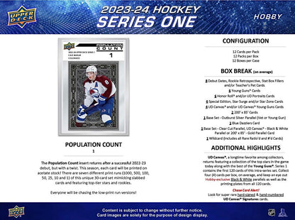 2023-24 Upper Deck Series 1 Hockey Hobby Box