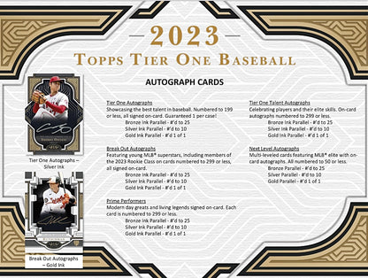 2023 Topps Tier One Baseball Hobby Box
