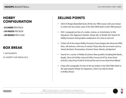 2023-24 Panini Hoops Basketball Hobby Box