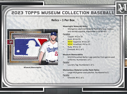 2023 Topps Museum Collection Baseball Hobby Box
