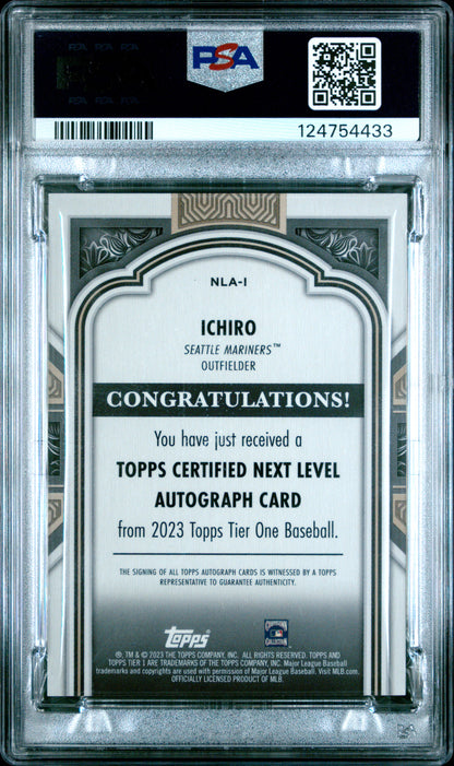 2023 Topps Tier One Next Level Autograph /50 Ichiro #NLA-1 PSA 10