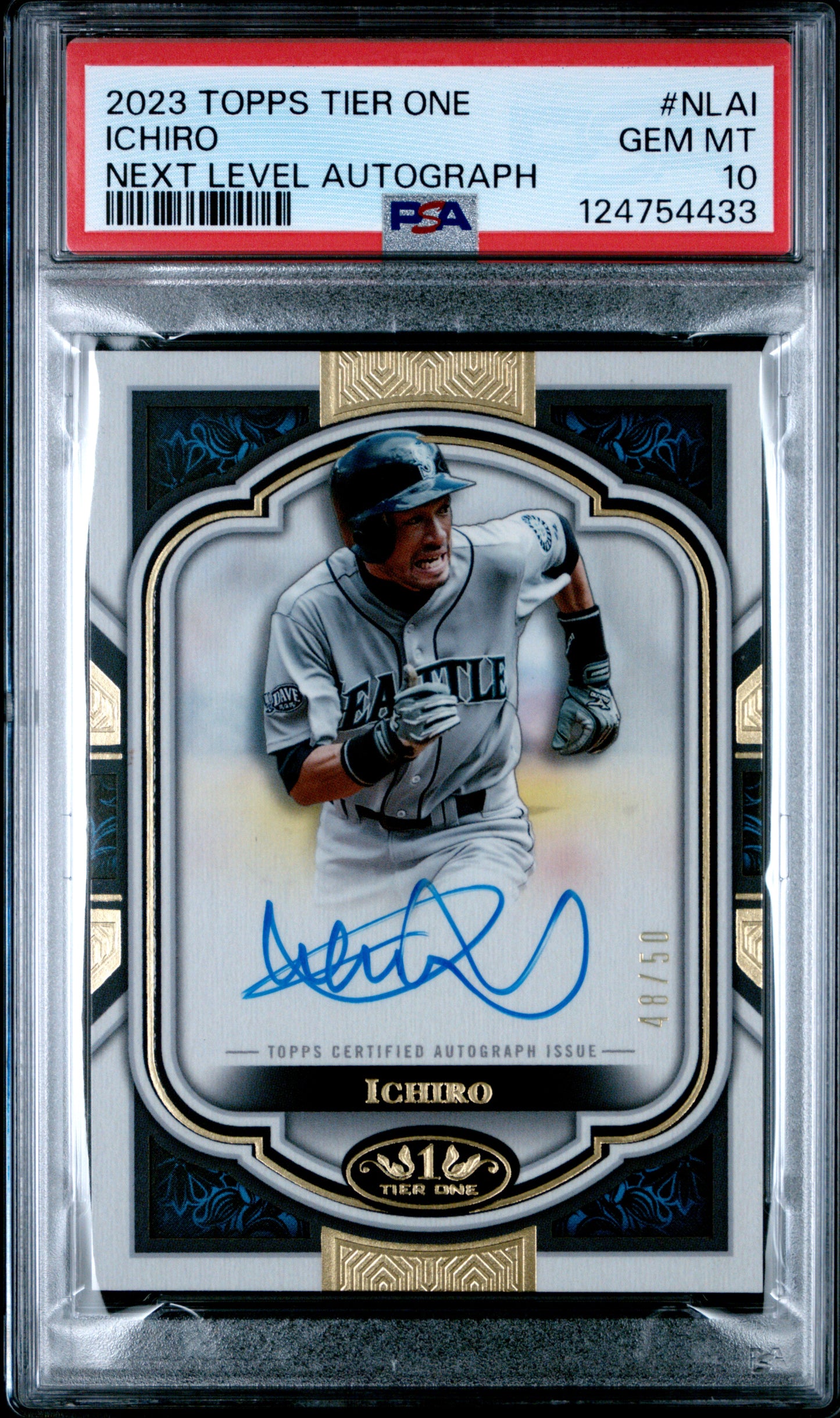 2023 Topps Tier One Next Level Autograph /50 Ichiro #NLA-1 PSA 10
