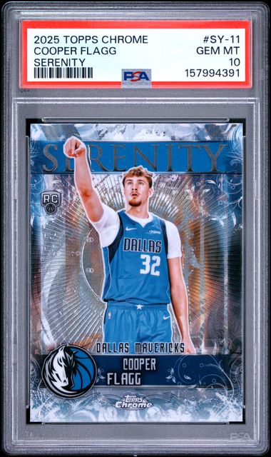 2025 Topps Chrome Serenity #SY-11 Cooper Flagg PSA 10 - Front