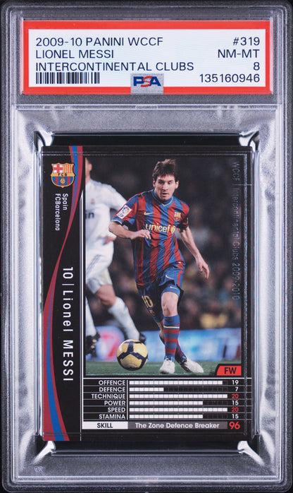 2009 Panini WCCF Intercontinental Clubs #319 Lionel Messi PSA 8