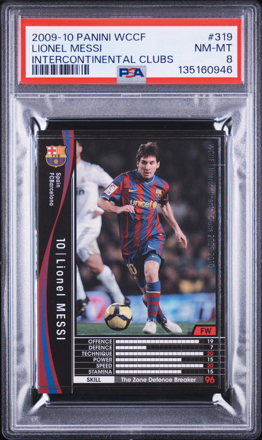 2009 Panini WCCF Intercontinental Clubs #319 Lionel Messi PSA 8