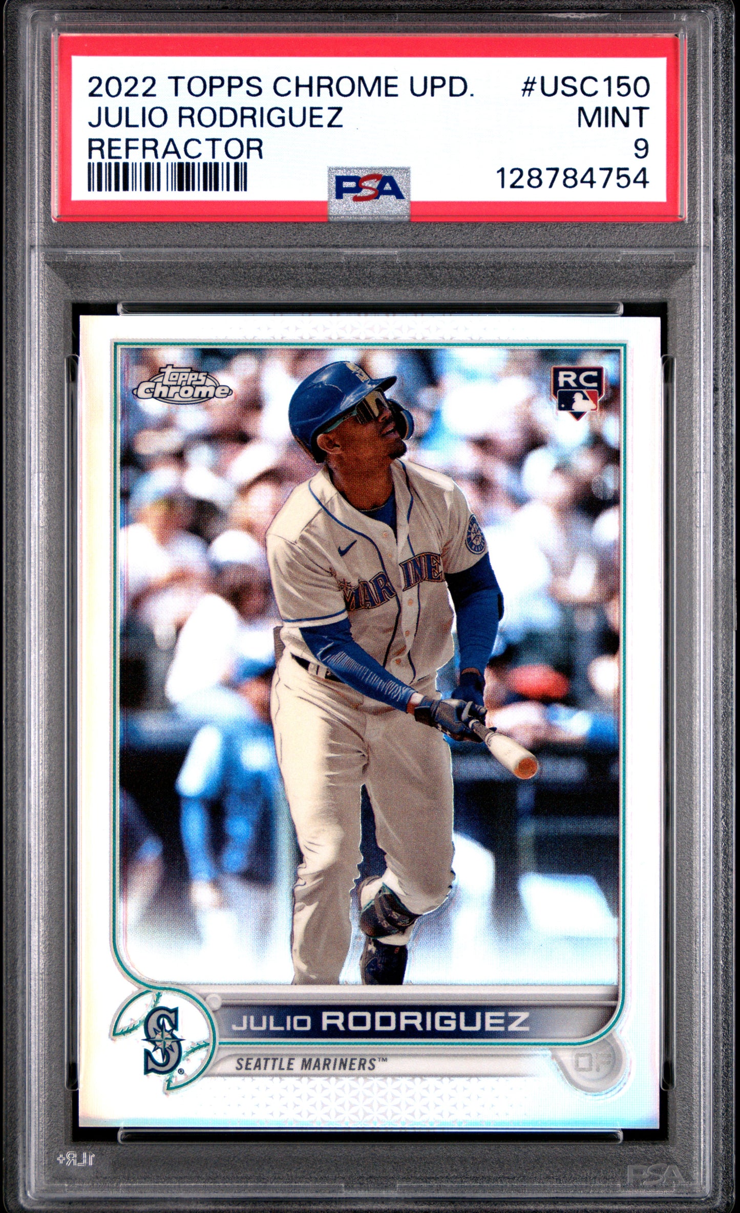 2022 Topps Chrome Update Refractor #USC150 Julio Rodriguez PSA 9