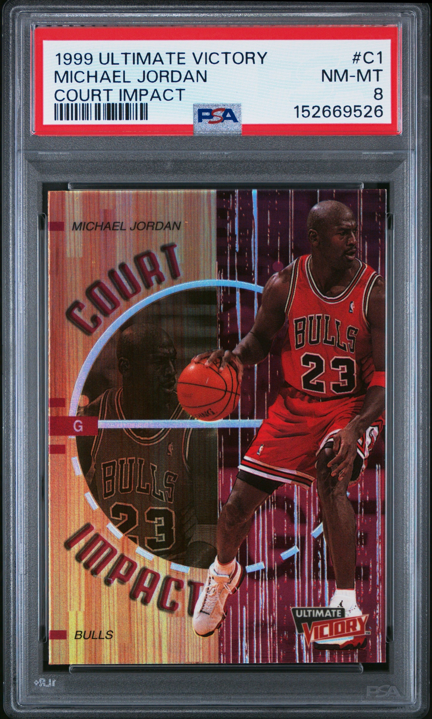 1999 Upper Deck Ultimate Victory Court Impact #C1 Michael Jordan PSA 8