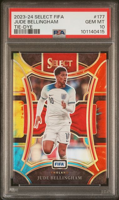 2023-24 Panini Select FIFA Tie-Dye Jude Bellingham PSA 10