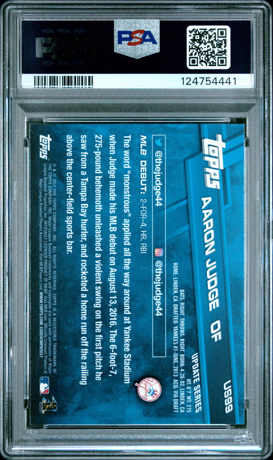 2017 Topps Update Rookie Debut Aaron Judge #US99 PSA 10