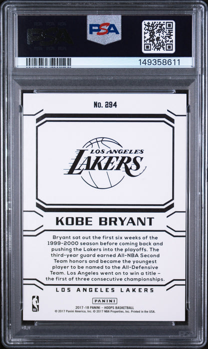 2017 Panini Hoops #294 Kobe Bryant PSA 10