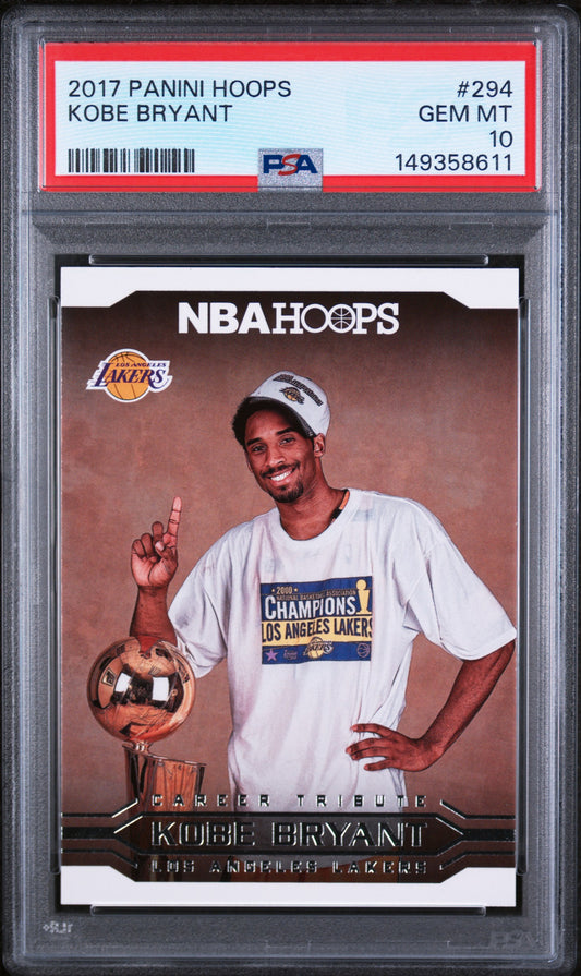 2017 Panini Hoops #294 Kobe Bryant PSA 10