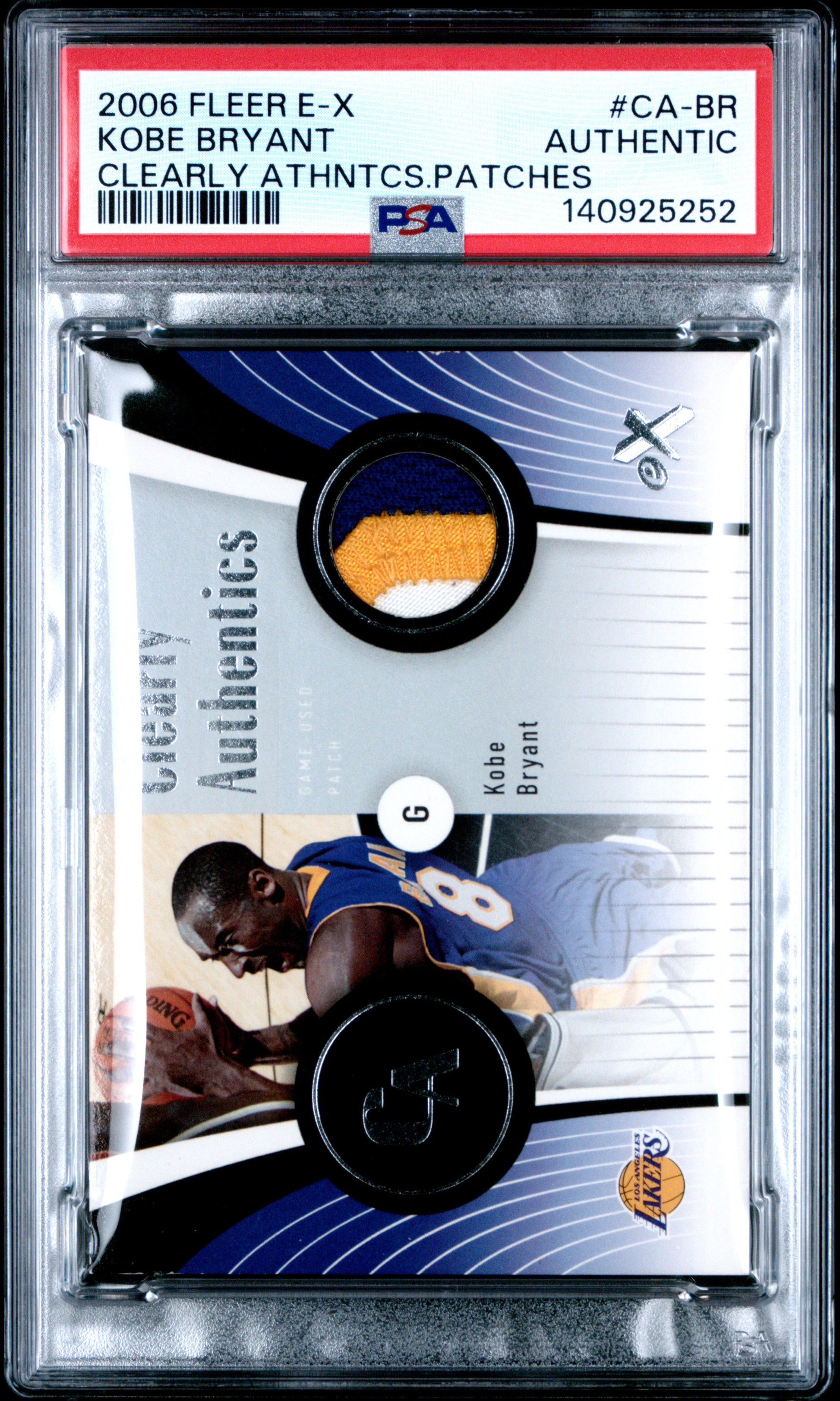 2006-07 Fleer EX Clearly Authentics /75 #CA-BR Kobe Bryant PSA Authentic