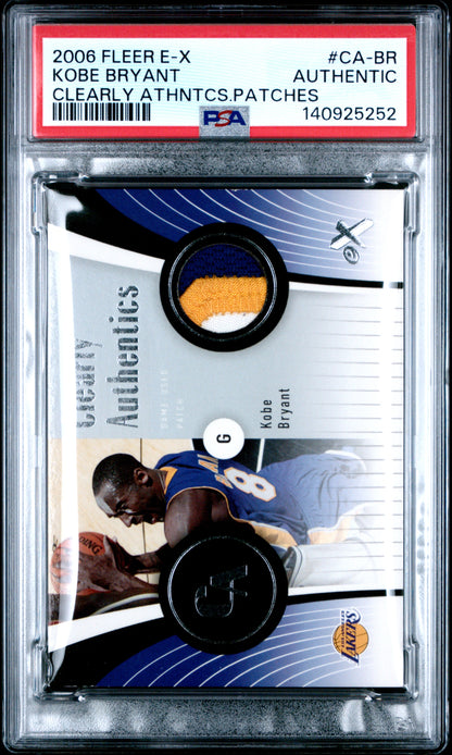 2006-07 Fleer EX Clearly Authentics /75 #CA-BR Kobe Bryant PSA Authentic