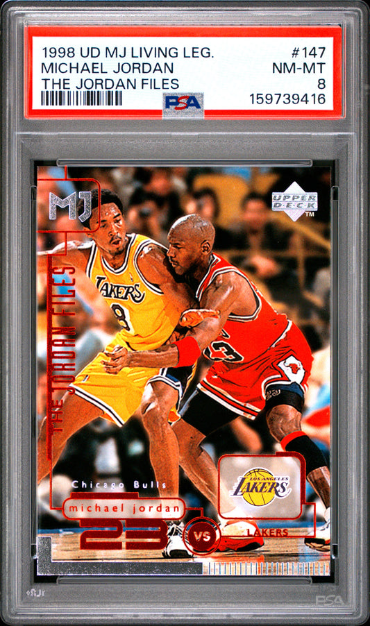1998 Upper Deck MJ Living Legend The Jordan Files #147 Michael Jordan PSA 8