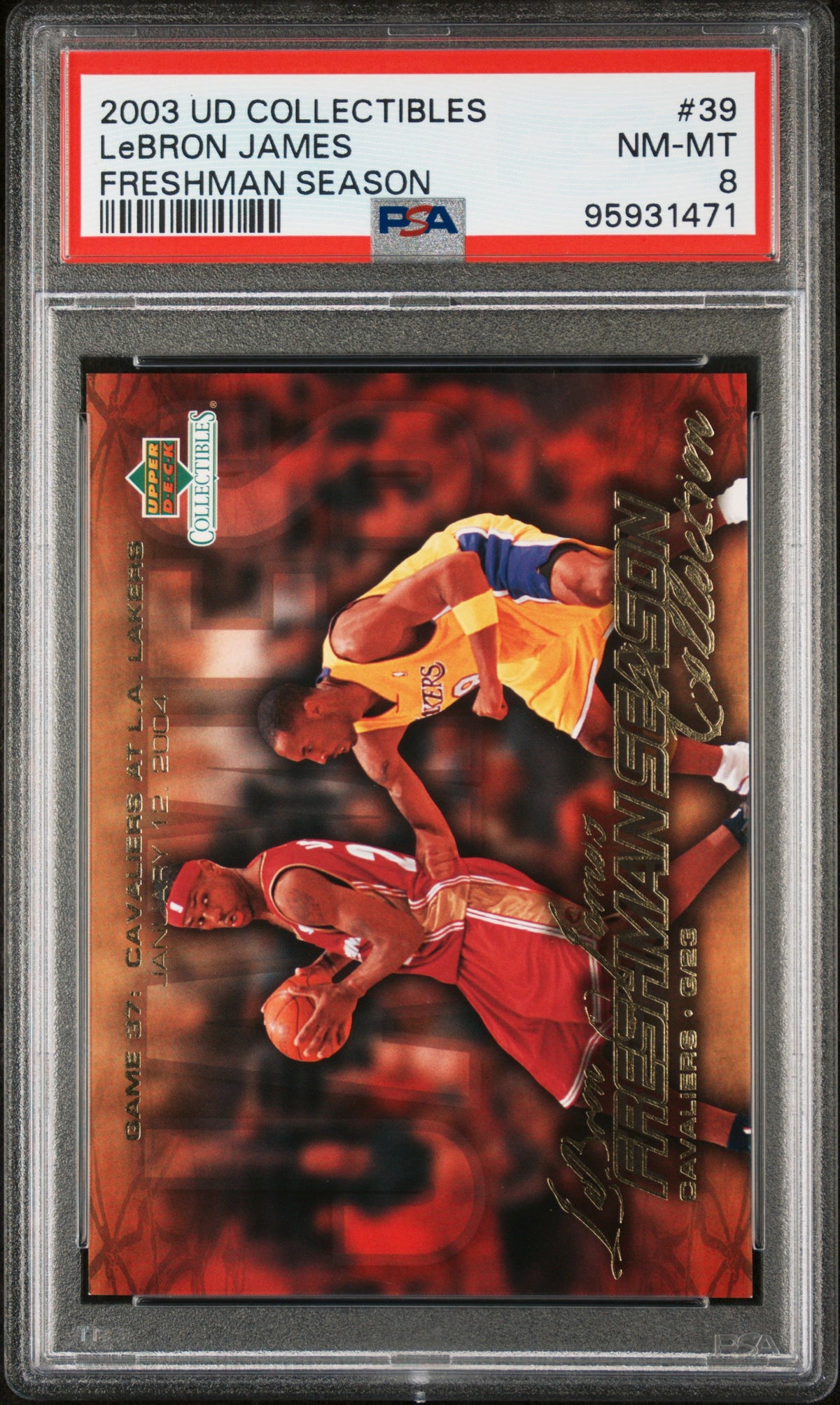2003 Upper Deck Collectibles Freshman Season #39 LeBron James PSA 8