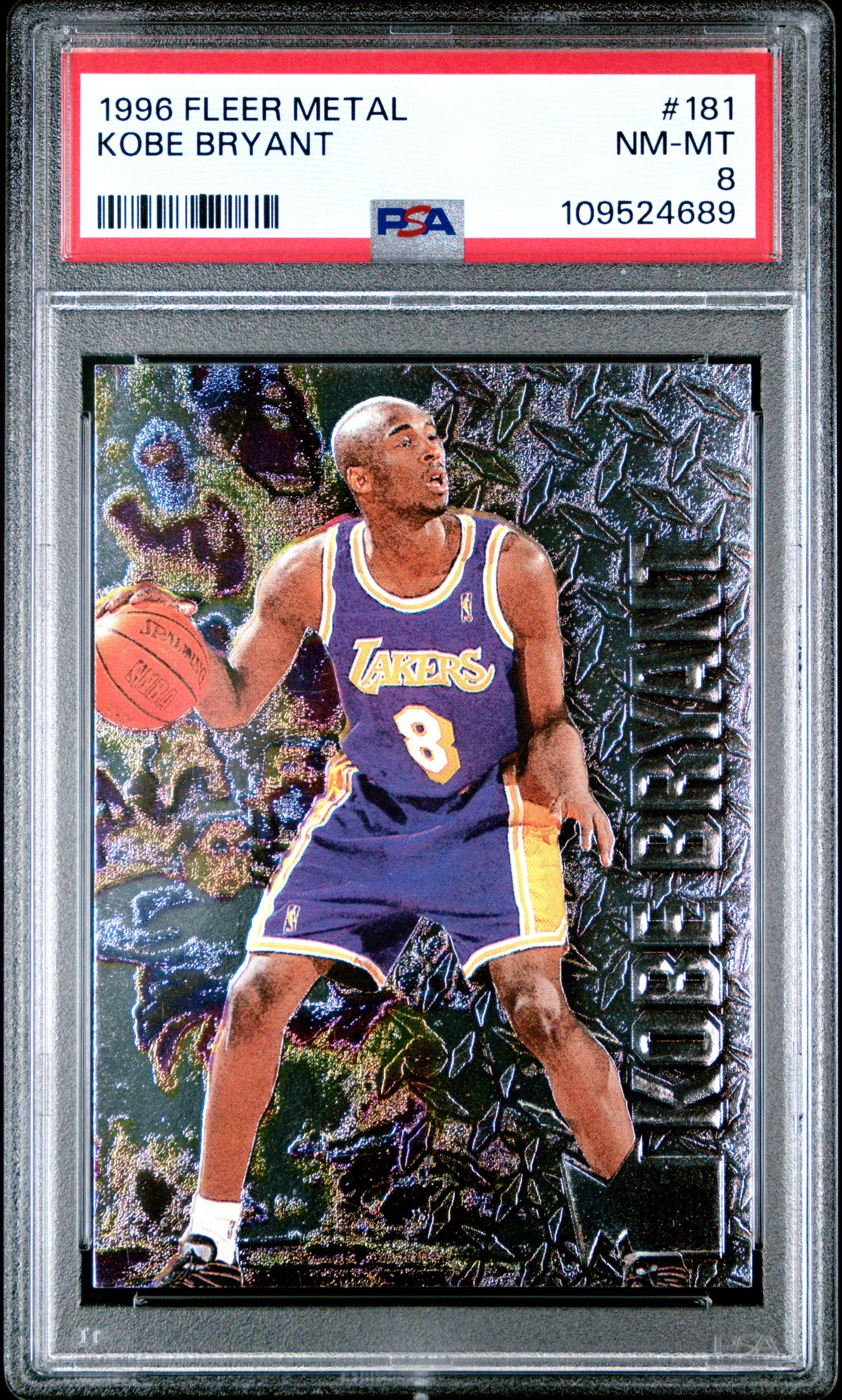 1996 Fleer Metal #181 Kobe Bryant PSA 8
