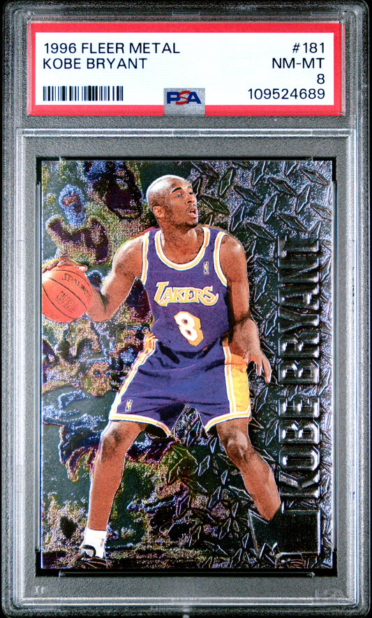 1996 Fleer Metal #181 Kobe Bryant PSA 8