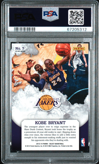 2013 Panini Select Sky High Prizm #7 Kobe Bryant PSA 9
