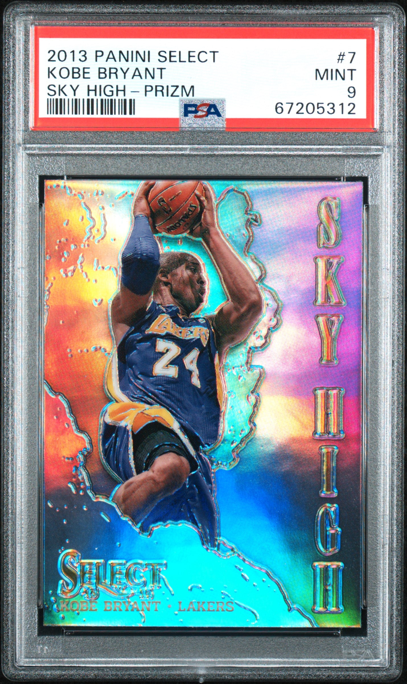 2013 Panini Select Sky High Prizm #7 Kobe Bryant PSA 9