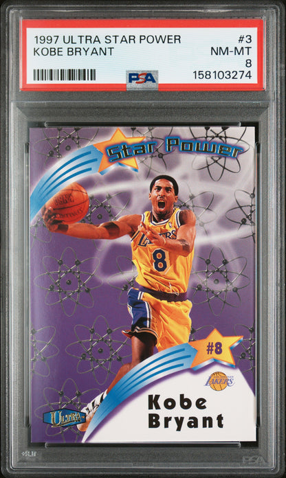 1997 Fleer Ultra Star Power #3 Kobe Bryant PSA 8