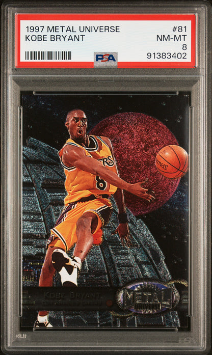 1997 Metal Universe #81 Kobe Bryant PSA 8
