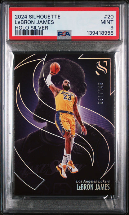2024 Panini Silhouette Holo Silver /149 #20 LeBron James PSA 9