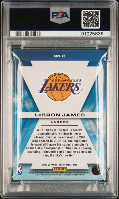 2022 Panini Recon Sky's The Limit #8 LeBron James PSA 9