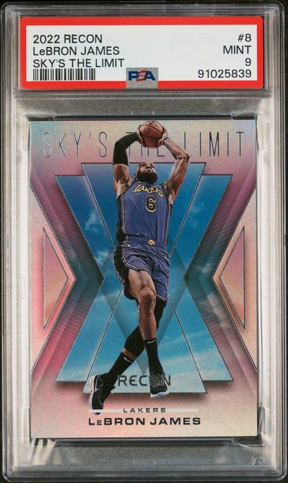 2022 Panini Recon Sky's The Limit #8 LeBron James PSA 9