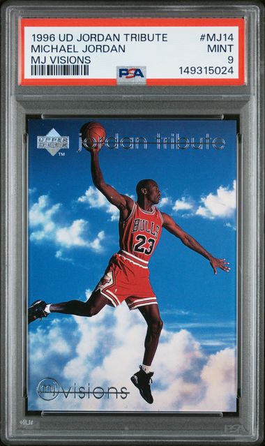 1996 Upper Deck Jordan Tribute MJ Visions #MJ14 Michael Jordan PSA 9 - Front