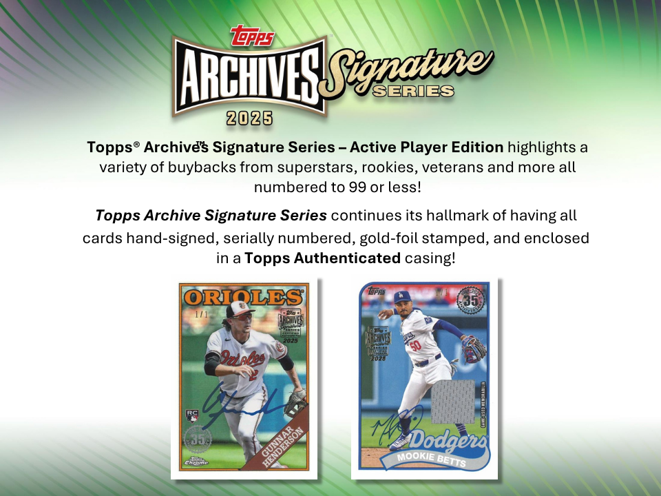 2025 Topps Archives Signature Series Active Player Edition