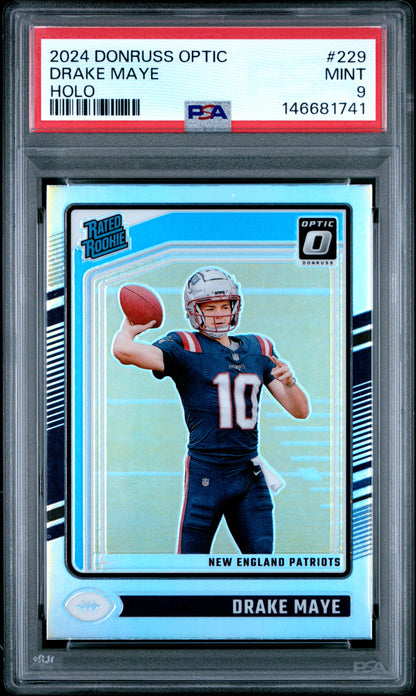2024 Panini Donruss Optic Holo #229 Drake Maye PSA 9
