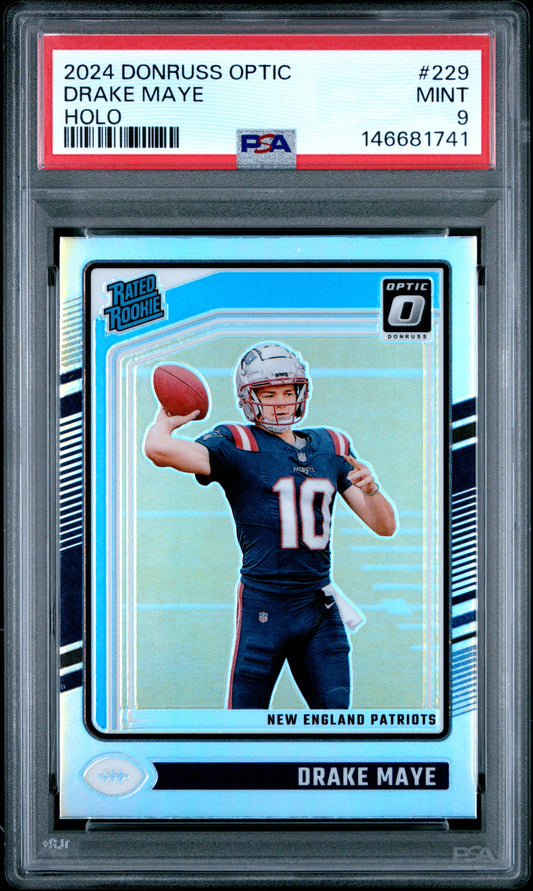 2024 Panini Donruss Optic Holo #229 Drake Maye PSA 9