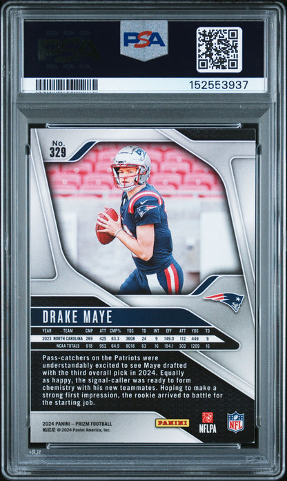 2024 Panini Prizm #329 Drake Maye PSA 9