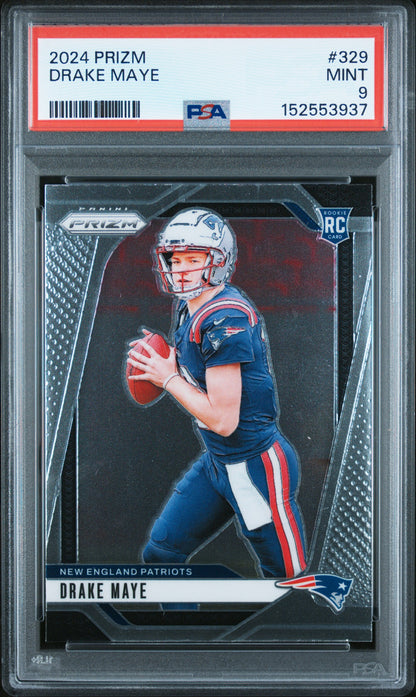 2024 Panini Prizm #329 Drake Maye PSA 9