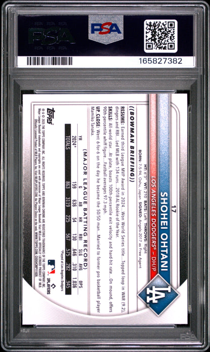 2025 Bowman Chrome Mega Box #17 Shohei Ohtani PSA 10
